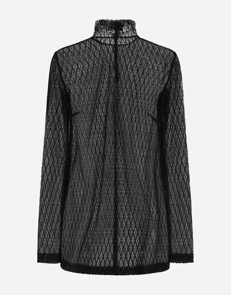 Dolce & Gabbana Mesh blouse Black F7AI7TILMBD