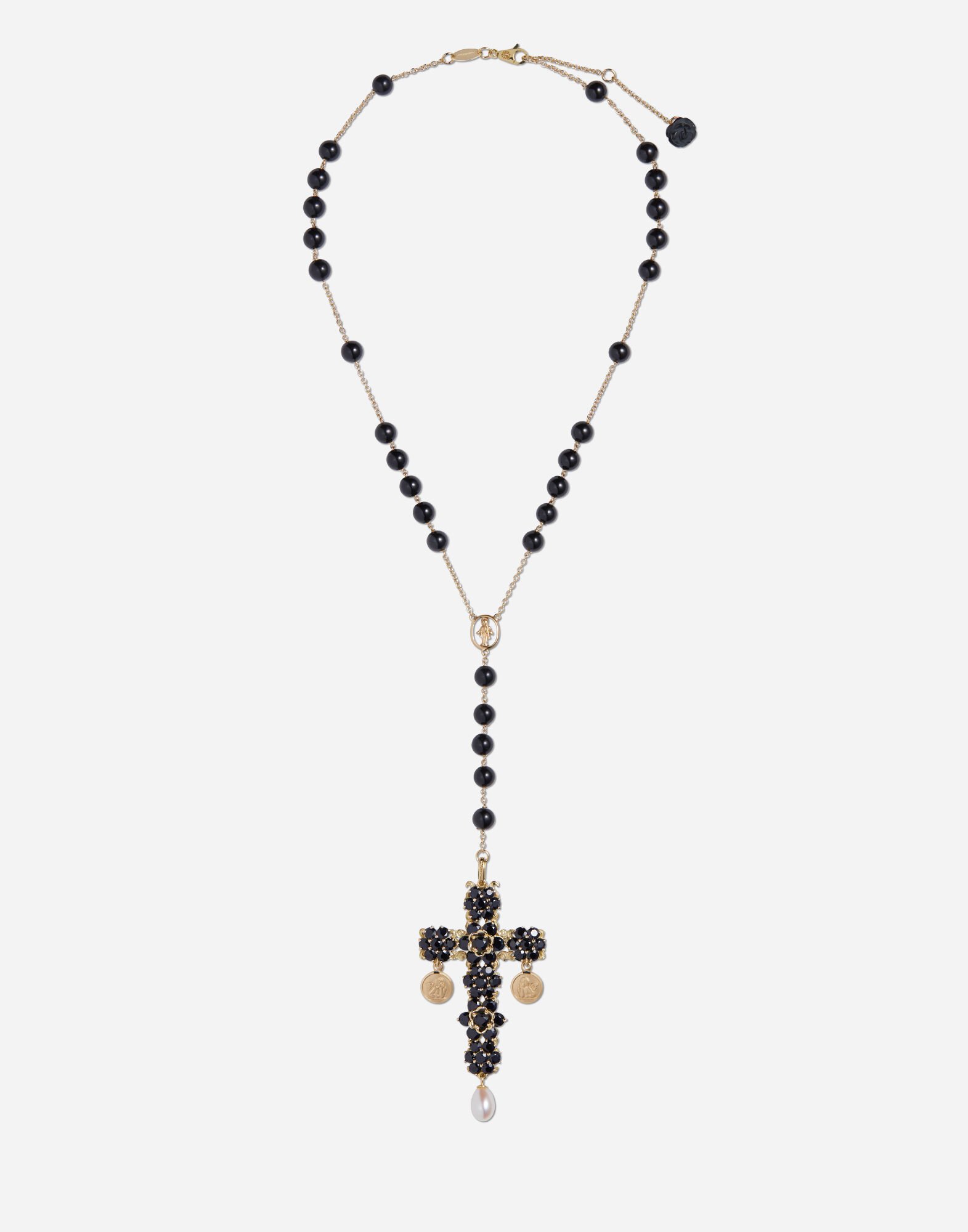 ${brand} Tradition rosary in yellow gold black sapphires ${colorDescription} ${masterID}