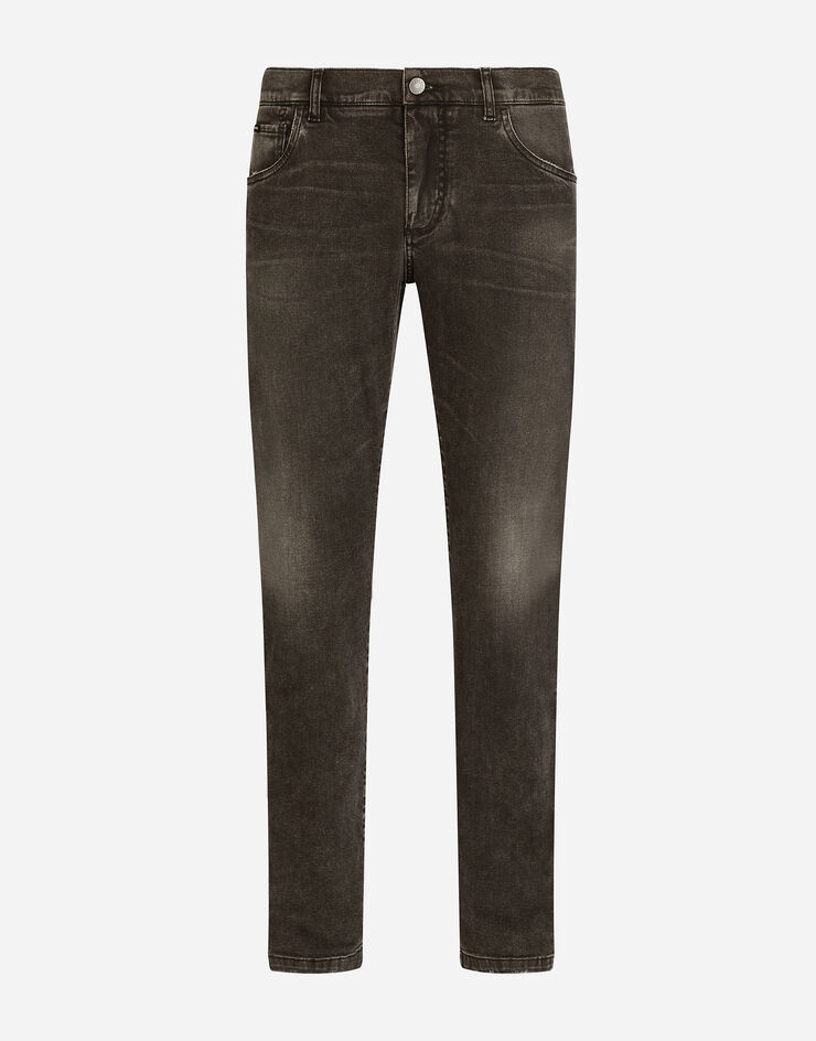 Gray wash slim-fit stretch jeans Dolce&Gabbana® | for in US Grey