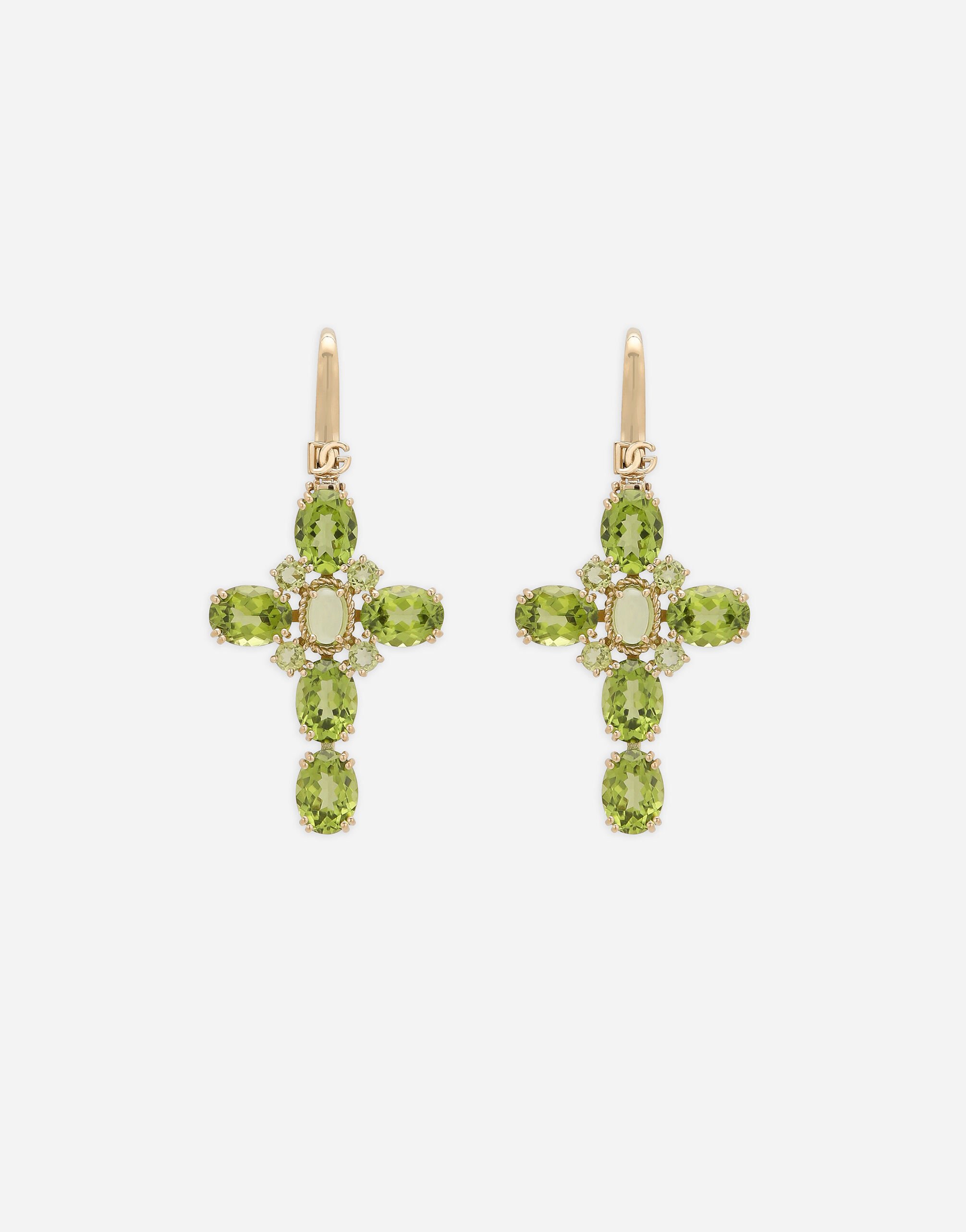 Dolce & Gabbana Anna earrings in yellow gold 18Kt and peridots Gold WSQB1GWPE01