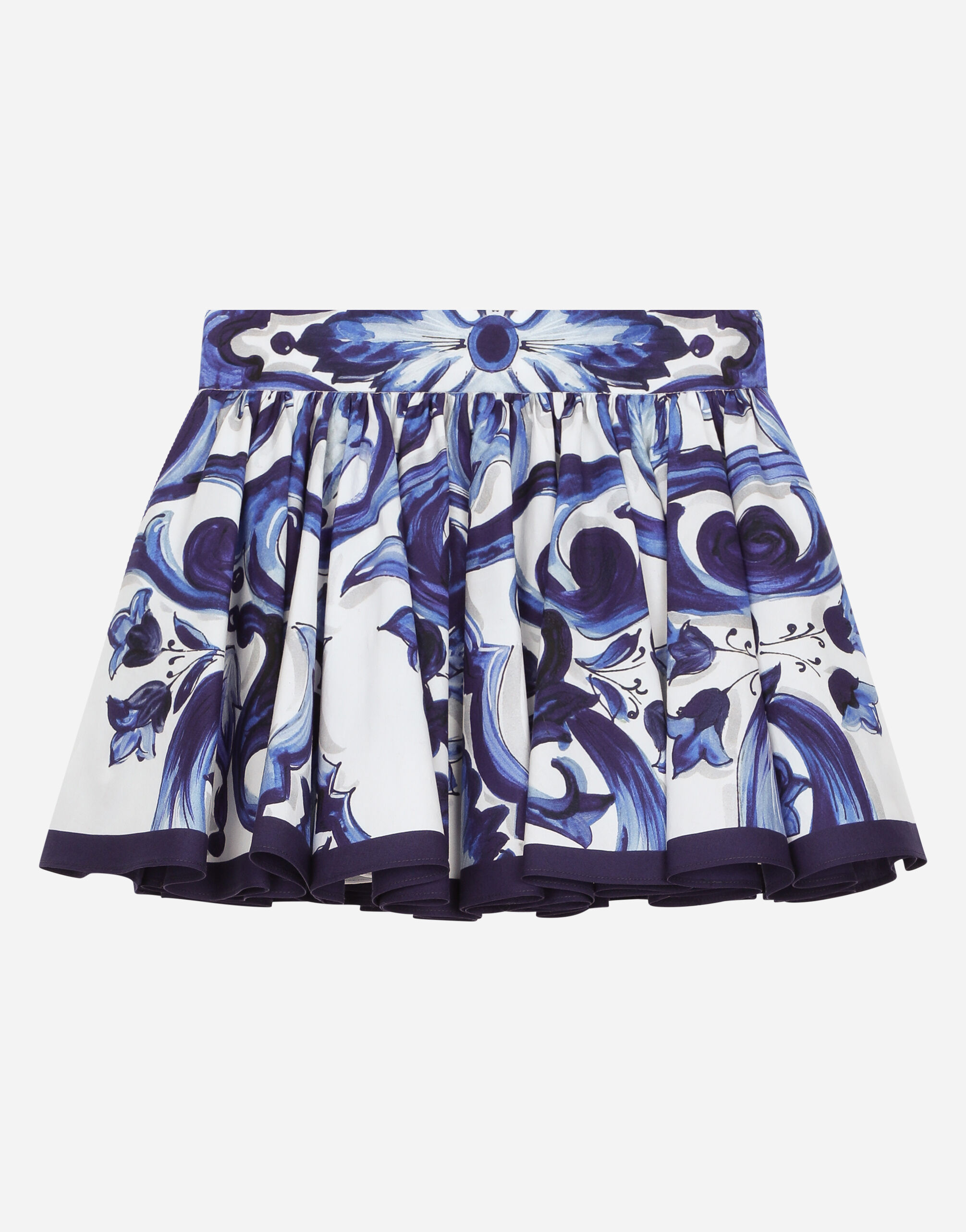 ${brand} Majolica-print poplin skirt ${colorDescription} ${masterID}