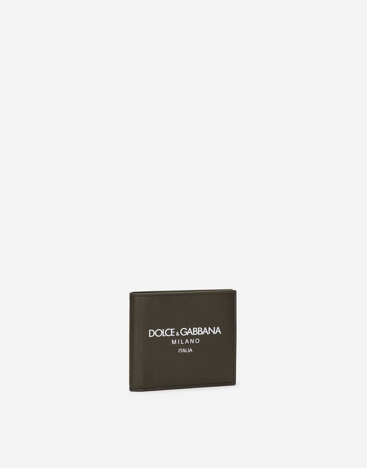 Dolce & Gabbana Cartera de dos pliegues en piel de becerro Verde BP1321AN244