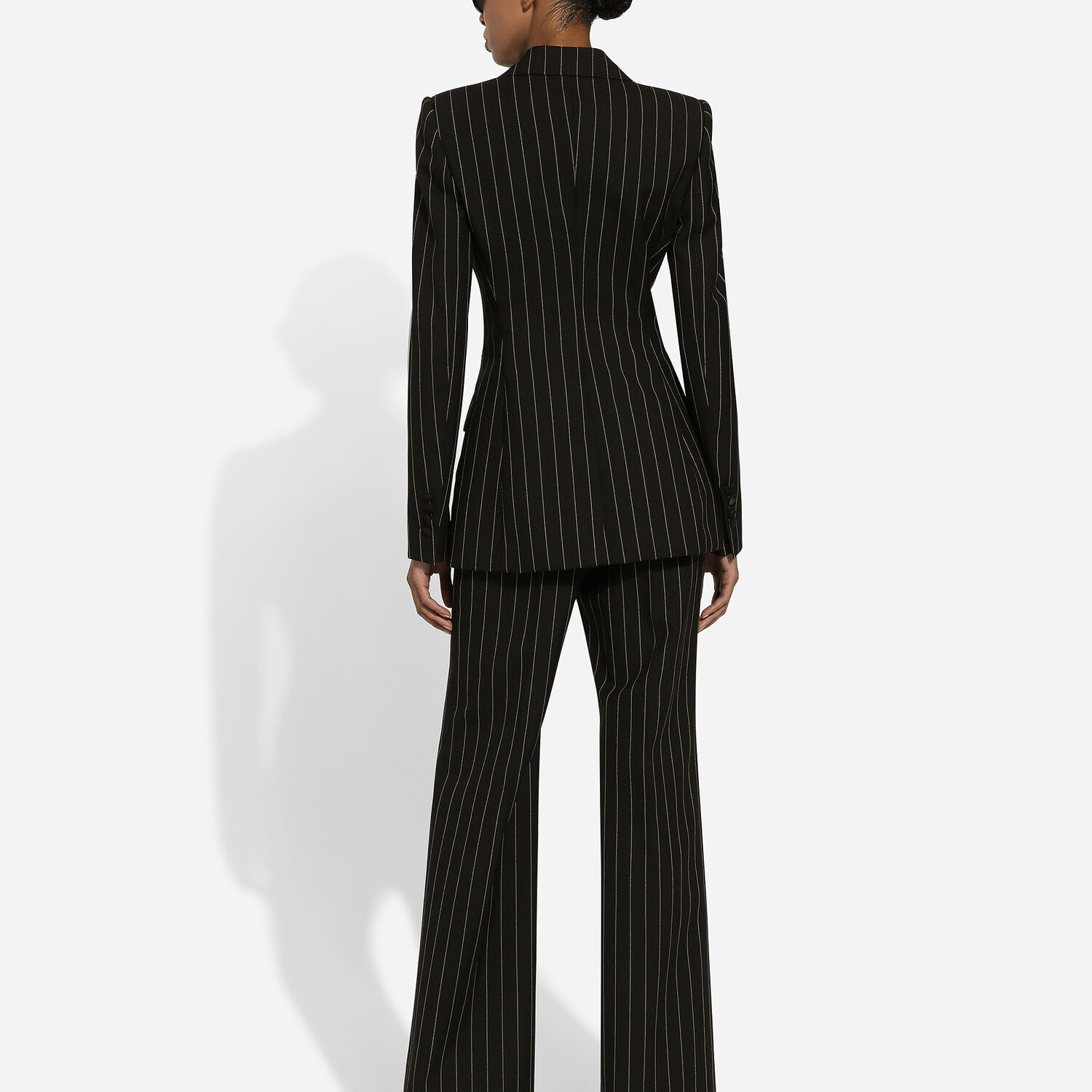 Dolce and Gabbana 2000s Runway Pinstripe Capri Pants with Suspender Clips ·  INTO
