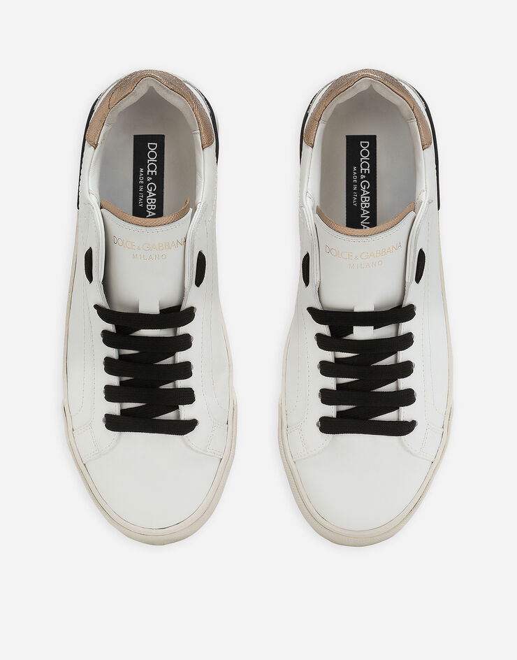 Dolce & Gabbana Portofino vintage calfskin sneakers White CK2203AM780