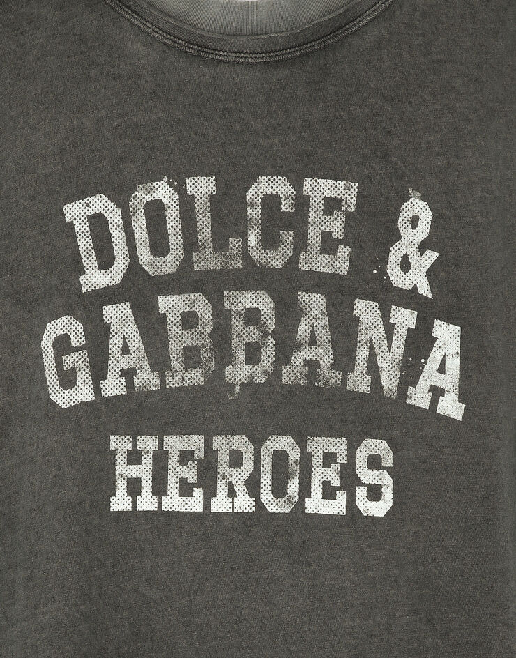 Dolce & Gabbana Camiseta sin mangas oversize con logotipo Dolce&Gabbana Multicolor G8RY7TG7NTB