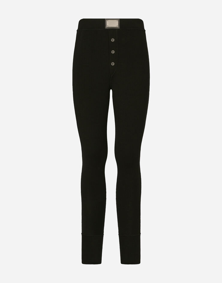 Logo high-rise leggings in black - Dolce Gabbana