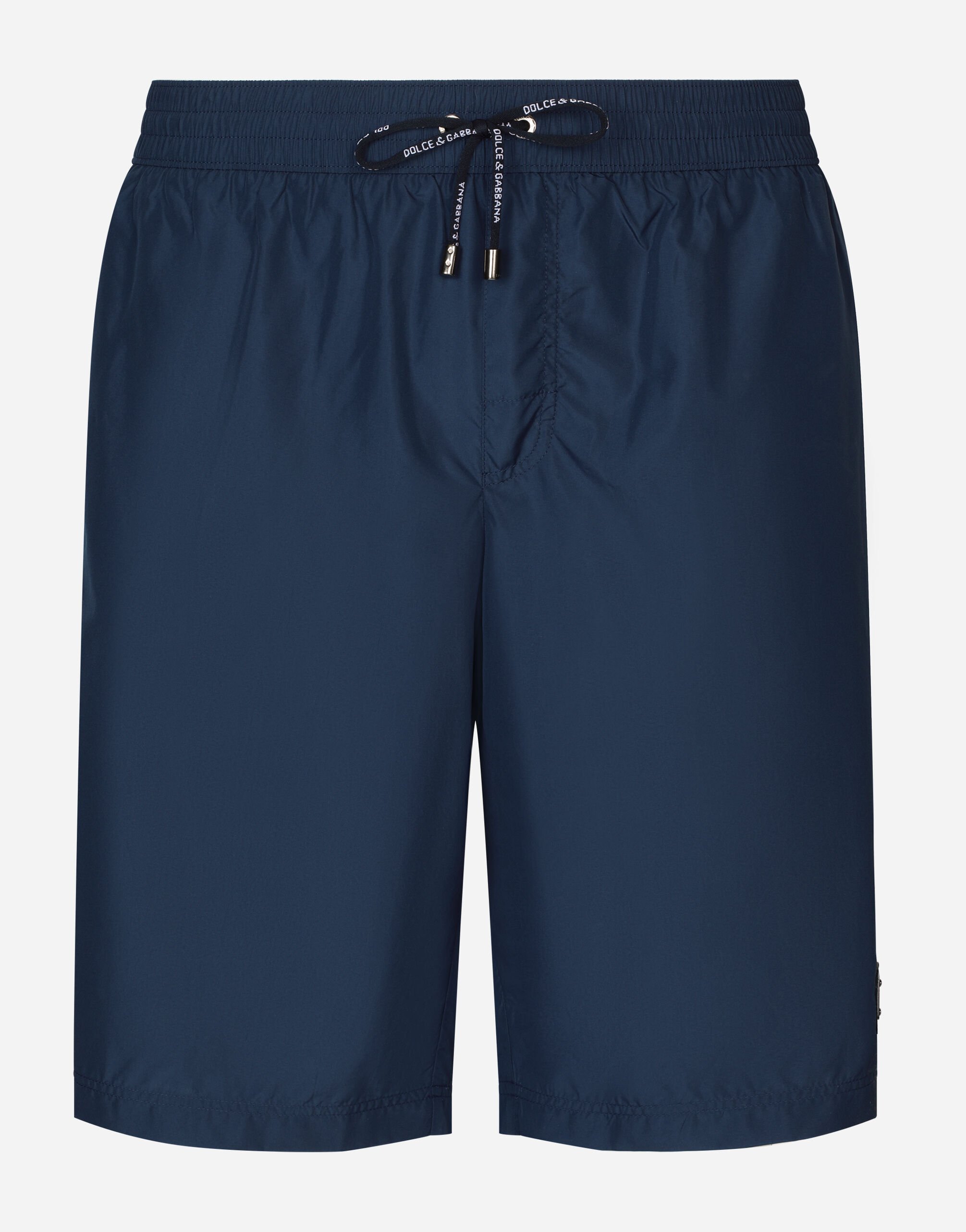 ${brand} Mid-length swim trunks with branded plate ${colorDescription} ${masterID}