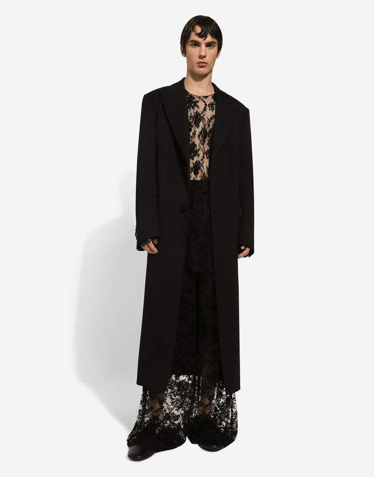 Dolce & Gabbana Chantilly lace pajama pants Black GP074THLMQJ