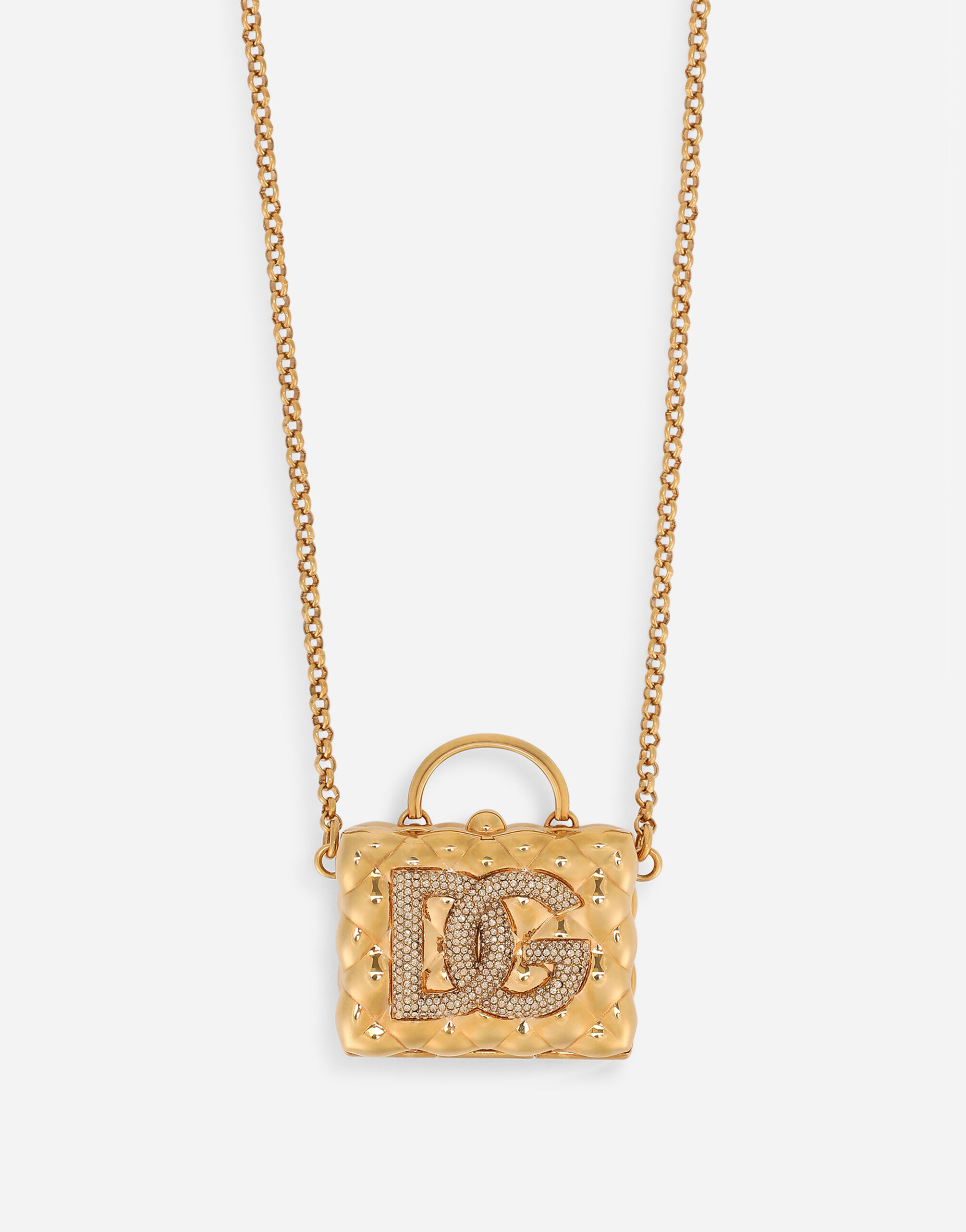 Vintage brass DG necklace