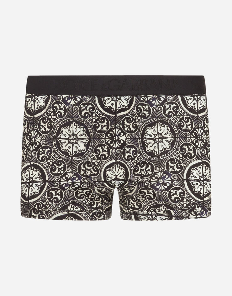 Black Printed Boxers by Dolce&Gabbana on Sale