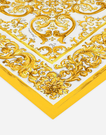 Dolce & Gabbana Cotton foulard with majolica print (90x90) Print FN090RGDCI7