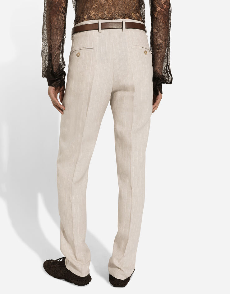 Dolce & Gabbana Pinstripe linen pants Multicolor GY6UETFR4BP
