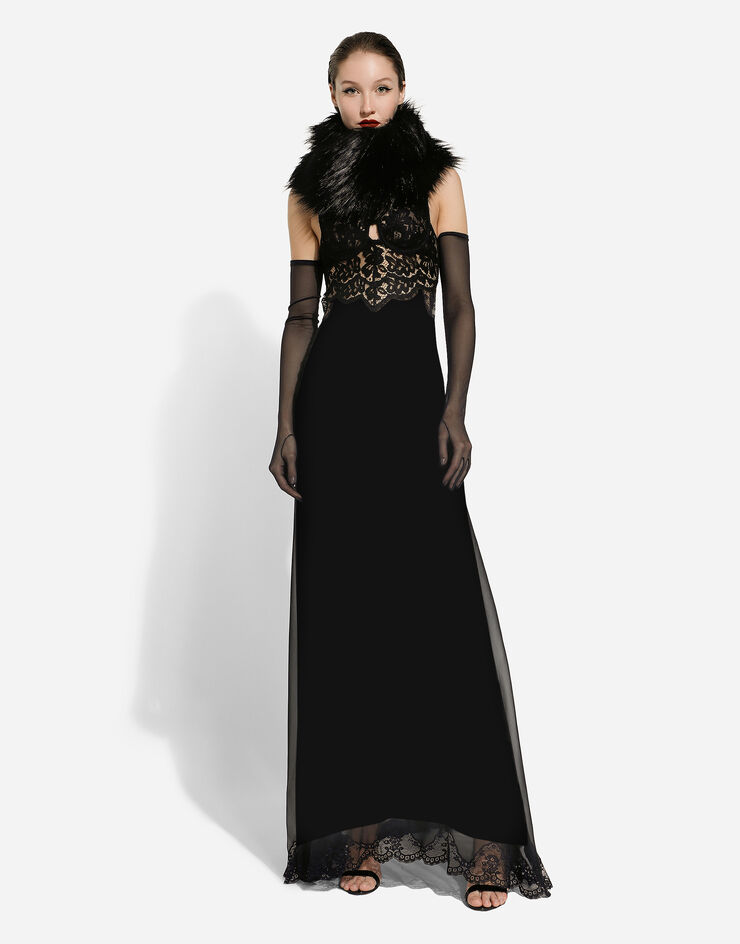 Long silk Black in Dolce&Gabbana® with body dress lace chiffon US | for