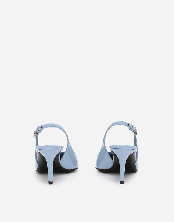 Dolce & Gabbana Polished calfskin slingbacks Light Blue CG0805A1037