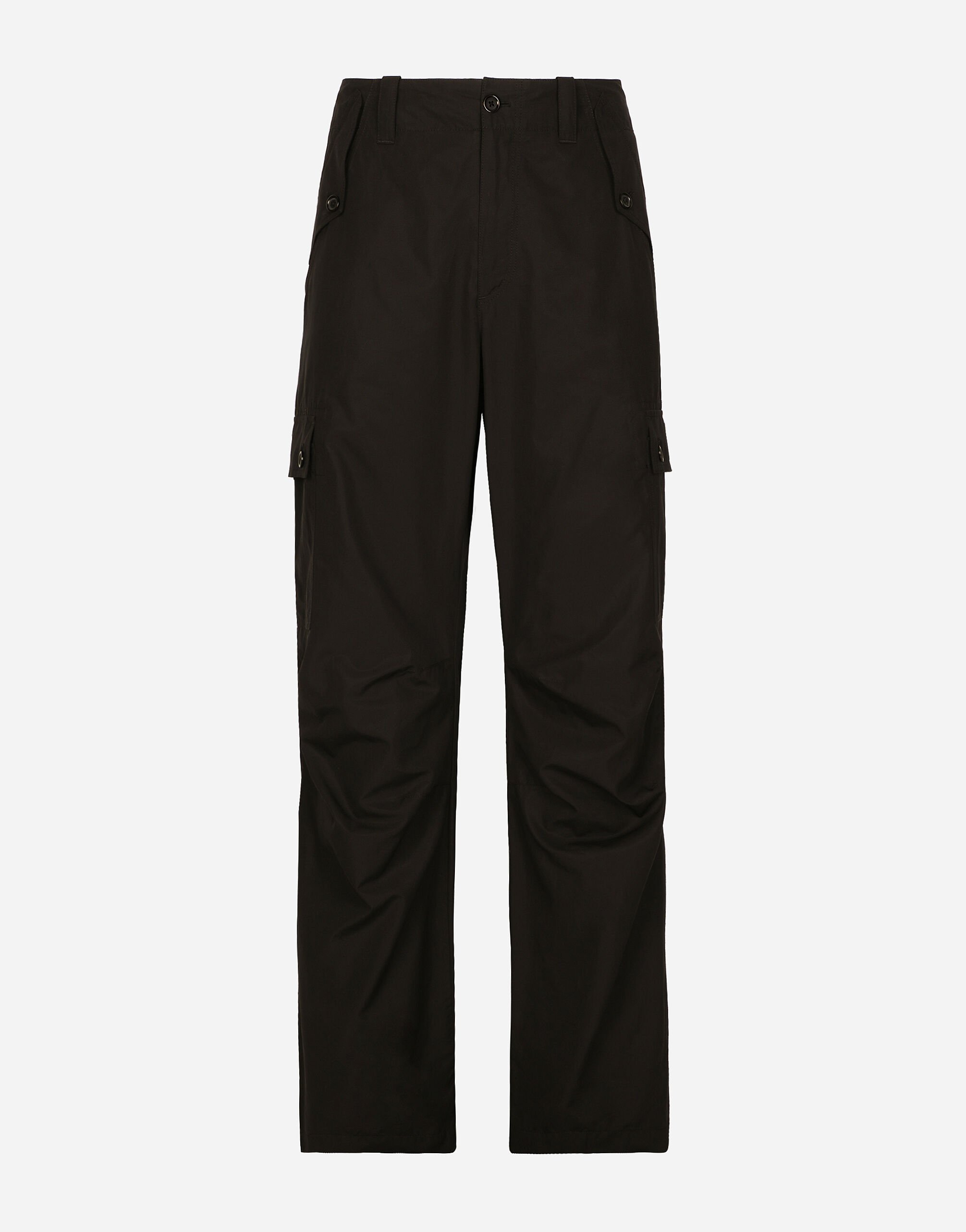 ${brand} Cotton cargo pants with brand plate ${colorDescription} ${masterID}