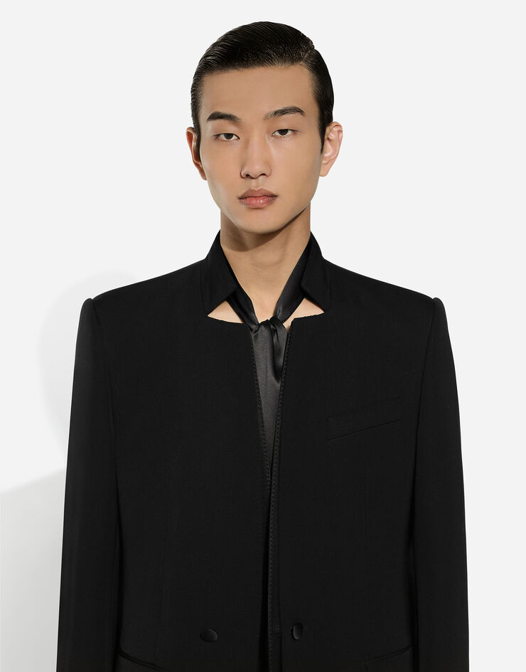 Dolce & Gabbana Single-breasted wool jacket Black G2UH4TFU21E