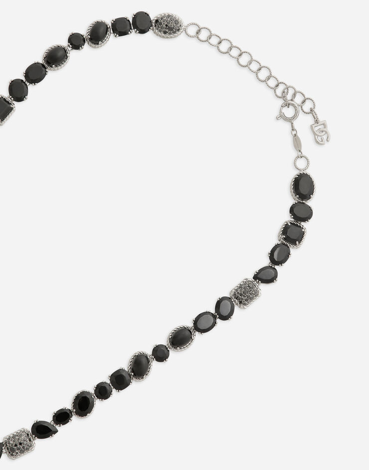 Dolce & Gabbana Anna necklaces in white gold 18Kt and black spinels White WNQA2GWSPBL