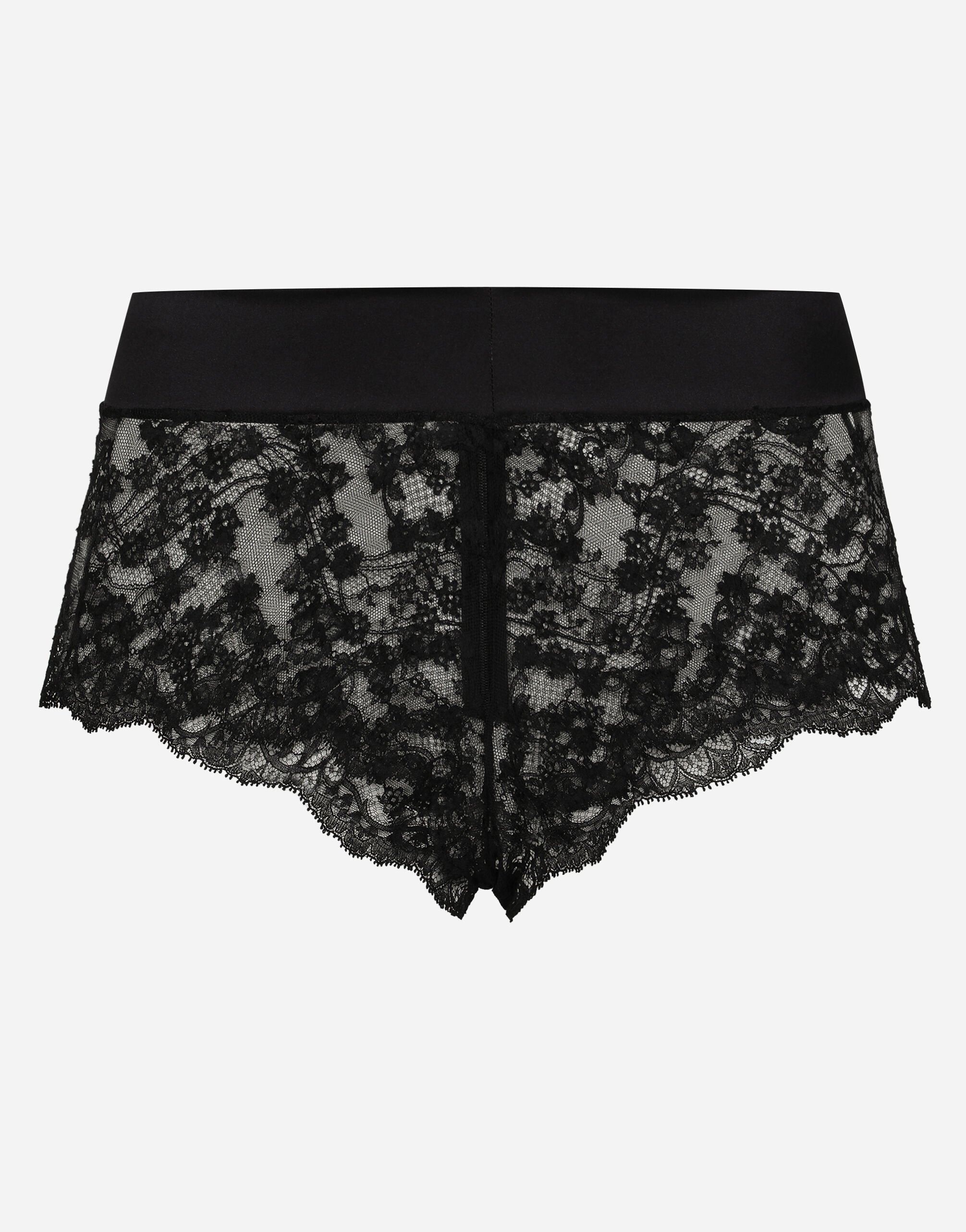 Dolce & Gabbana Lace high-waisted panties with satin waistband White O1F45TONP15