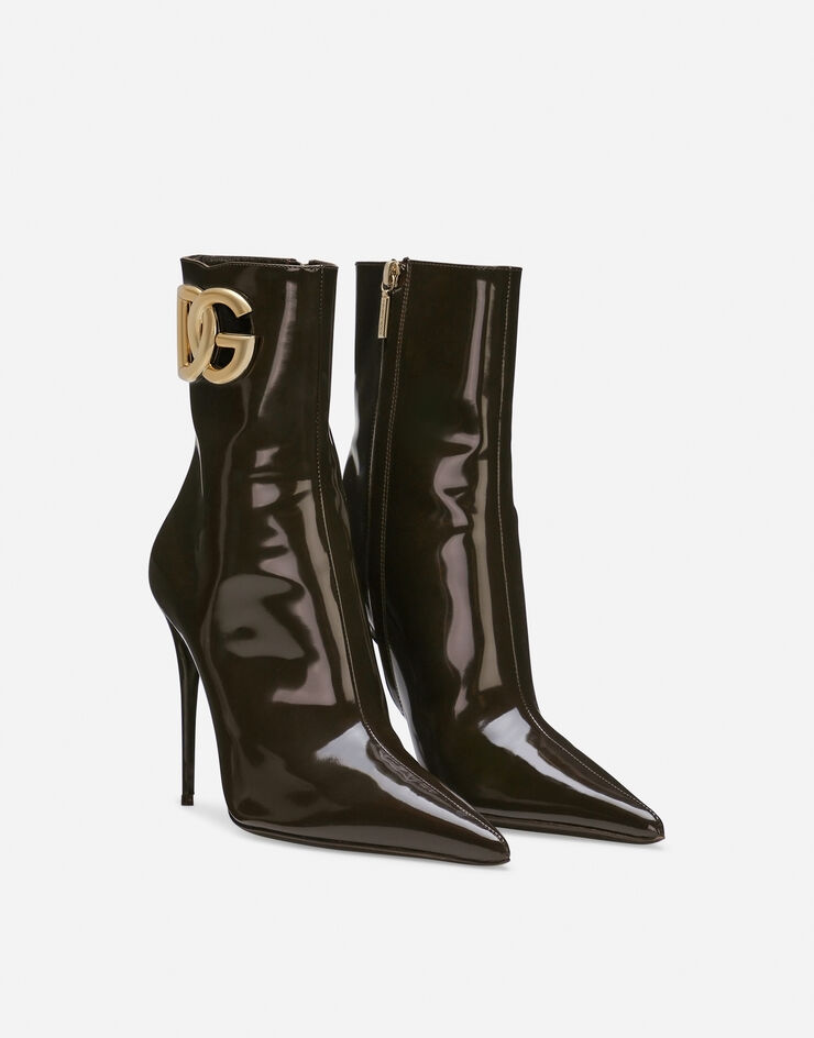 Calfskin ankle boots in Brown for Women | Dolce&Gabbana®