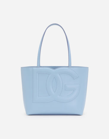 Dolce & Gabbana Bolso shopper DG Logo pequeño Azul Claro BB7337AW576