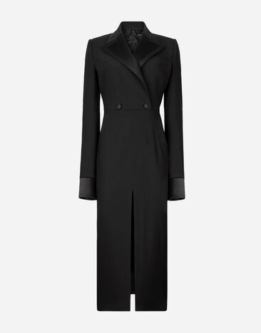 Dolce & Gabbana Woolen calf-length coat dress Print F4BCVTFPTAW