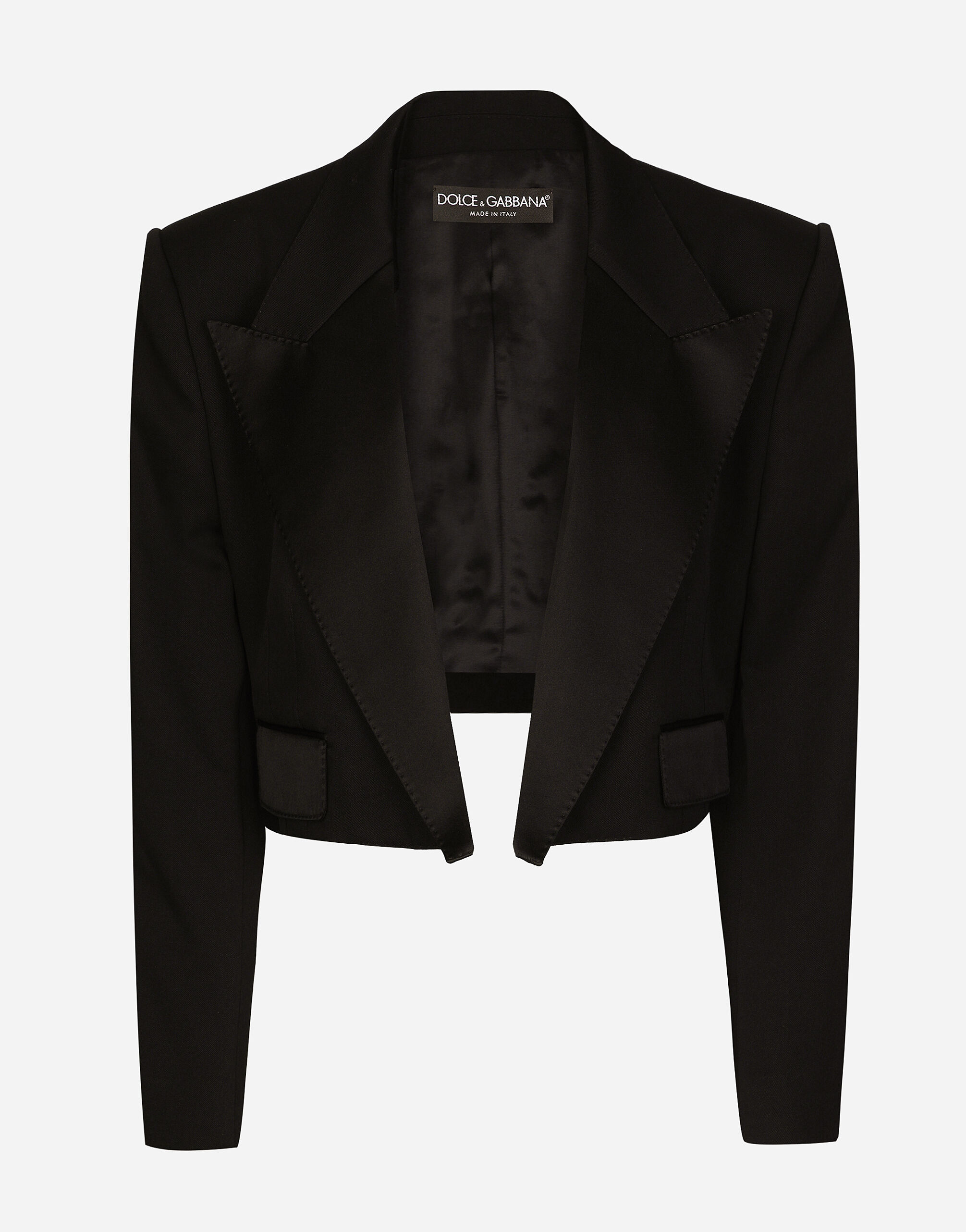 Dolce & Gabbana Wool gabardine Spencer tuxedo jacket Print F6DAOTFS8C3