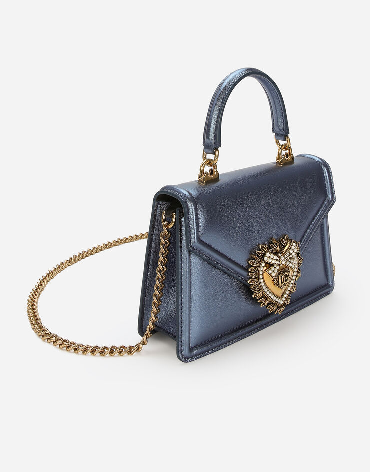 Dolce & Gabbana Bolso con asa superior Devotion pequeño Azul BB6711AY812