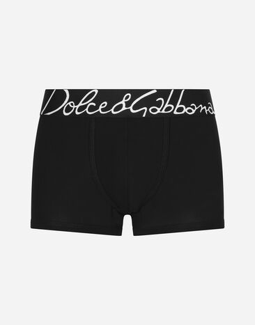 Dolce & Gabbana Bóxer regular de algodón elástico Negro G8PT1TG7F2I