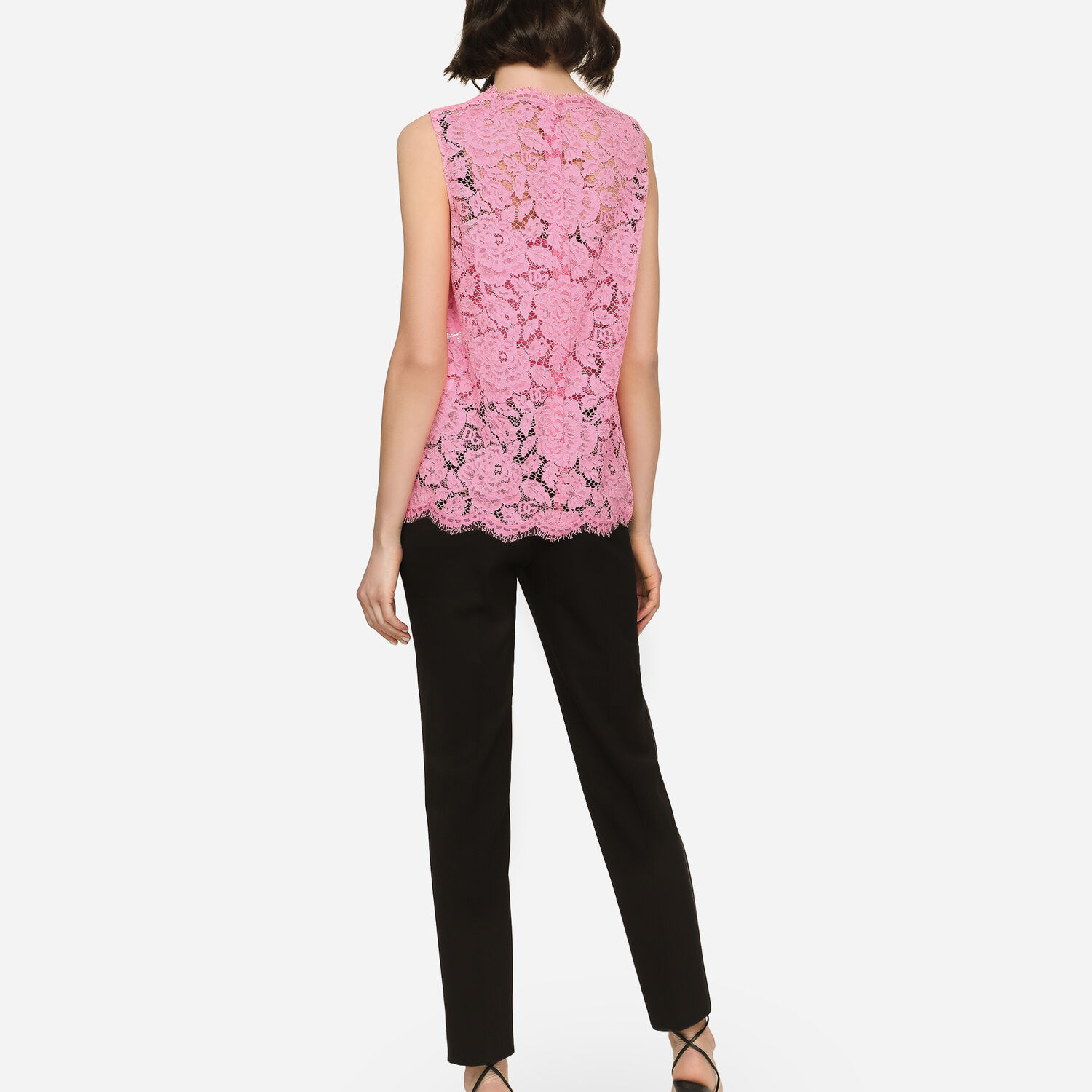 New $460 Dolce & Gabbana Women'S Pink Lace & Satin Plunge Push-Up Bra 36b/Iiib