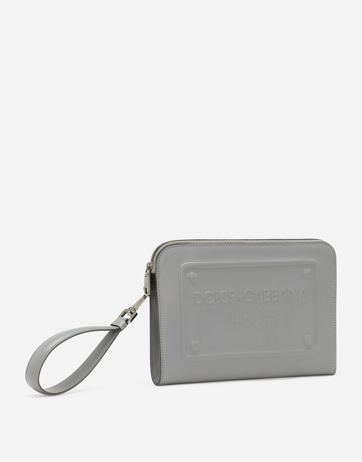 Dolce & Gabbana Small calfskin pouch серый BM1751AG218