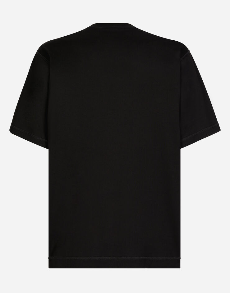 Short-sleeved banana-tree-print T-shirt in Black for | Dolce&Gabbana® US