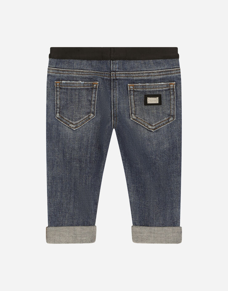 Stretch denim jeans for US Dolce&Gabbana® in elastic branded Blue | with