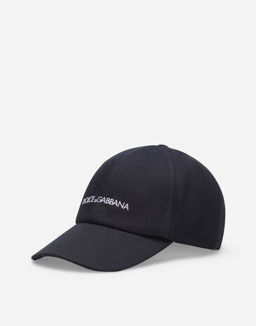 Dolce & Gabbana Cotton baseball cap with Dolce&Gabbana logo Multicolor G5LY0DG8LA5