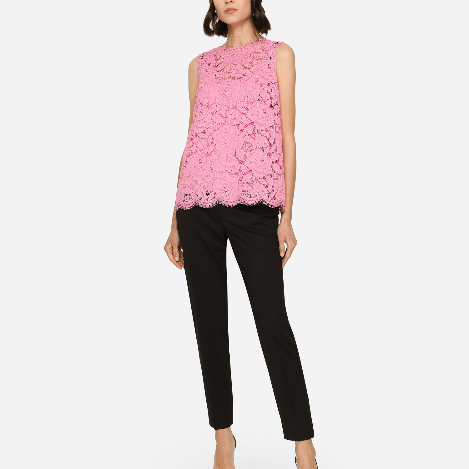 New $460 Dolce & Gabbana Women'S Pink Lace & Satin Plunge Push-Up Bra  36b/Iiib