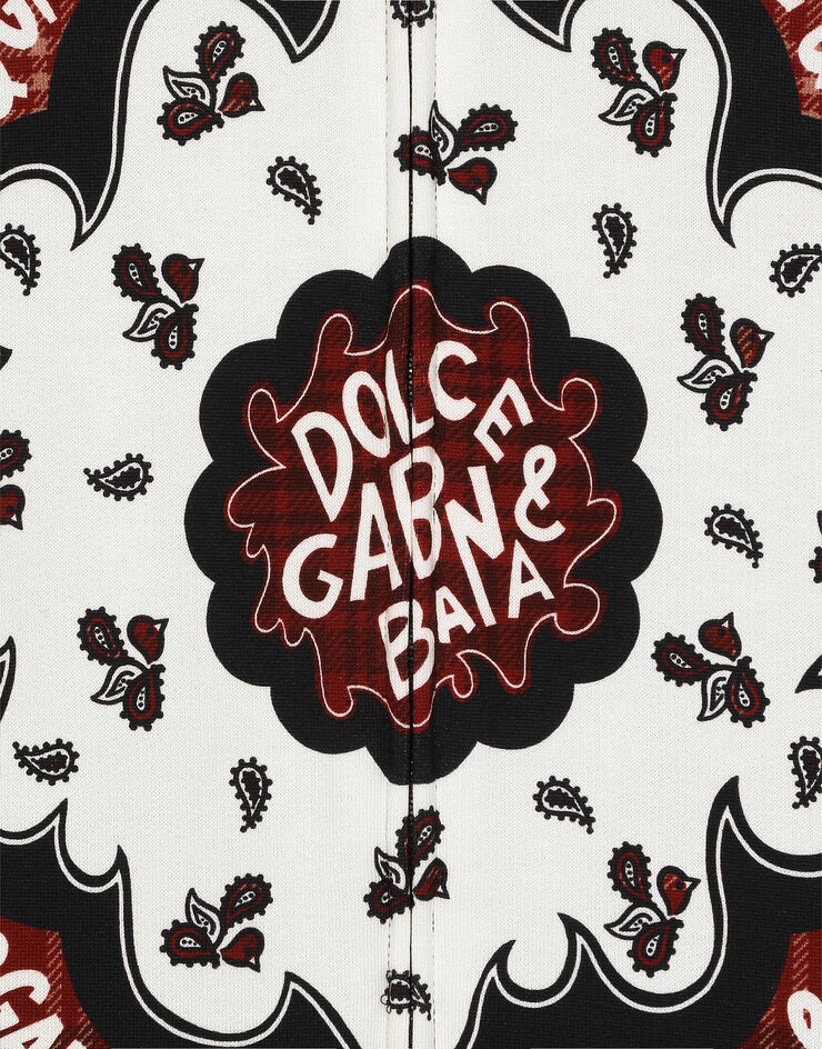 Dolce & Gabbana 반다나 프린트 저지 후디 인쇄 L4JWJTII7CX