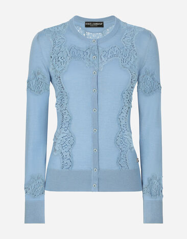 ${brand} Cashmere and silk cardigan with lace inlay ${colorDescription} ${masterID}