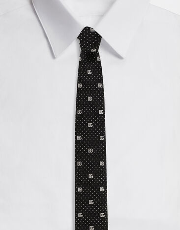 Dolce & Gabbana Silk jacquard tie with DG logo Print GT149EG1S82