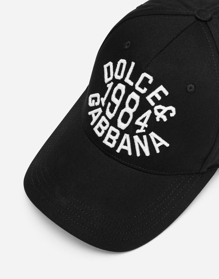 Dolce & Gabbana Baseball cap with Dolce&Gabbana logo embroidery Black GH873ZGI334