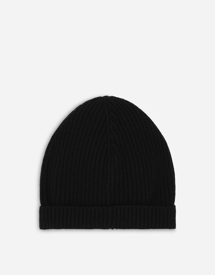 Knit hat with Dolce&Gabbana tag in Black for | Dolce&Gabbana® US