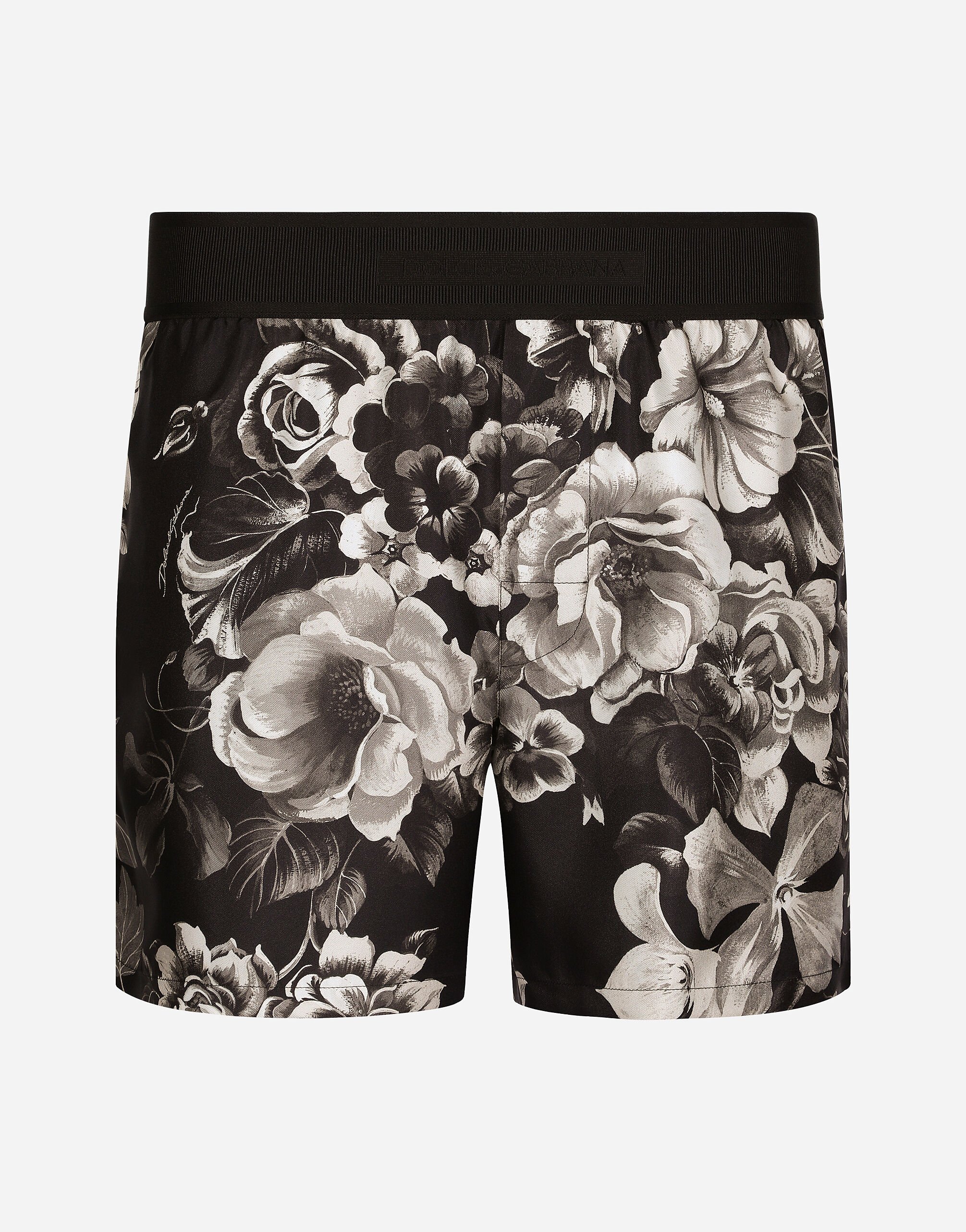 ${brand} Floral-print silk shorts ${colorDescription} ${masterID}
