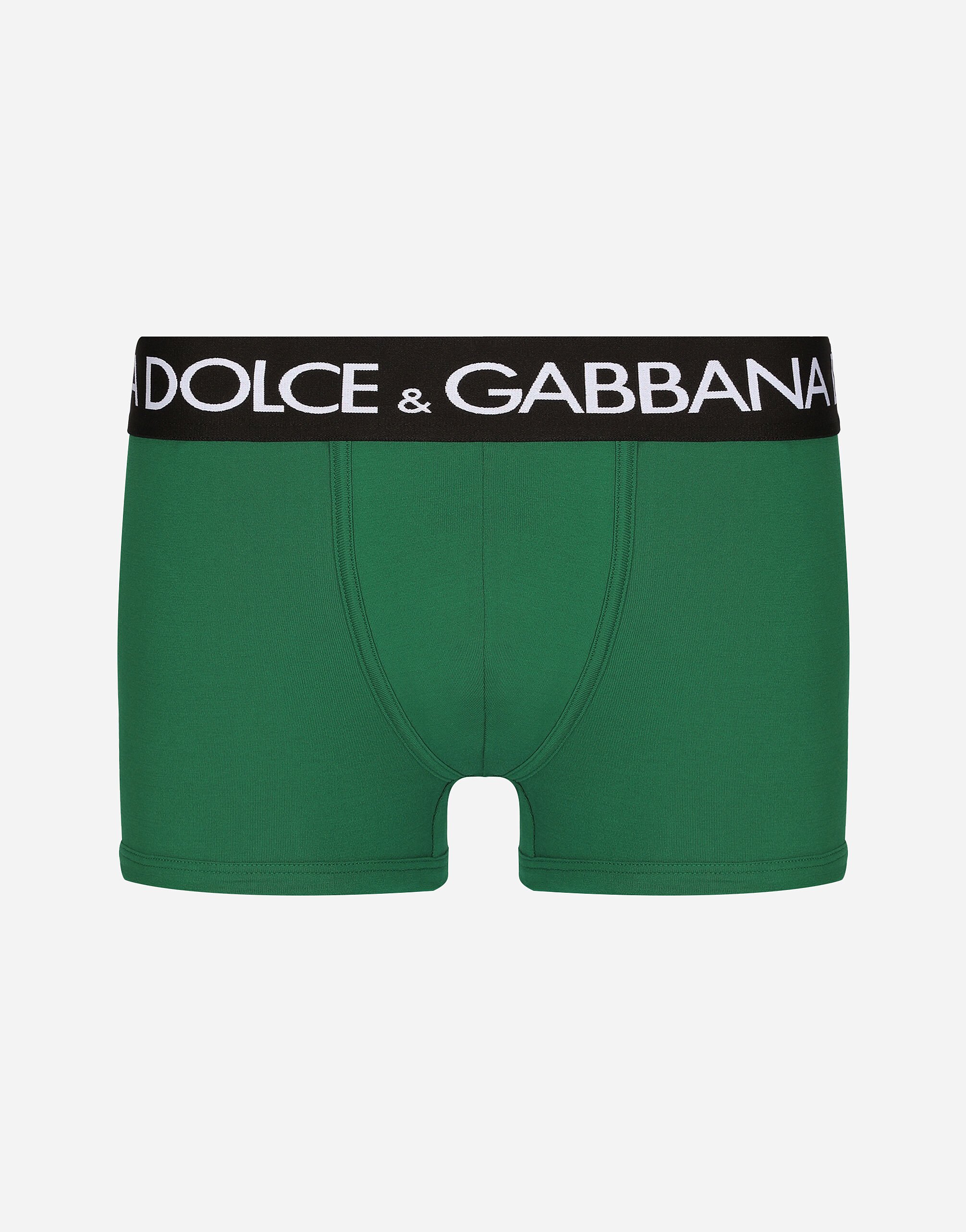 Dolce & Gabbana Bóxer regular en punto de algodón bielástico Imprima G031TTHI1SV