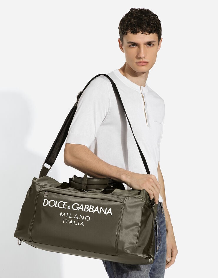Dolce & Gabbana Borsone in nylon Verde BM2335AG182