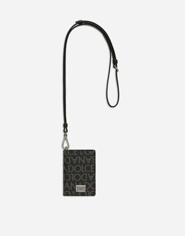 Dolce & Gabbana Coated jacquard card holder Black BP3259AG182