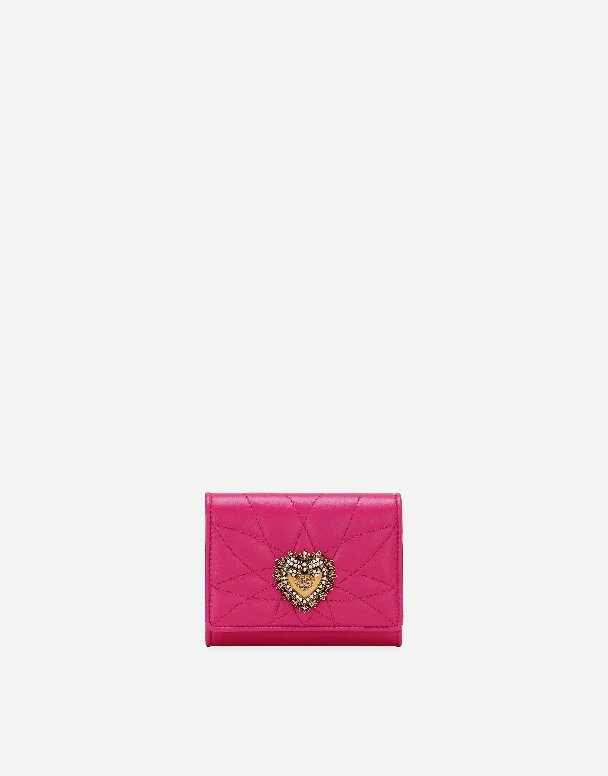 Dolce & Gabbana محفظة ديفوشن بقلاب فرنسي أصفر BI0330AQ240