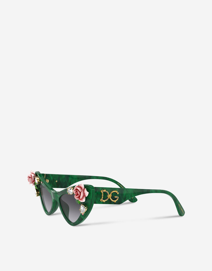 Dolce & Gabbana Tropical rose sunglasses GRÜN VG436BVP08G