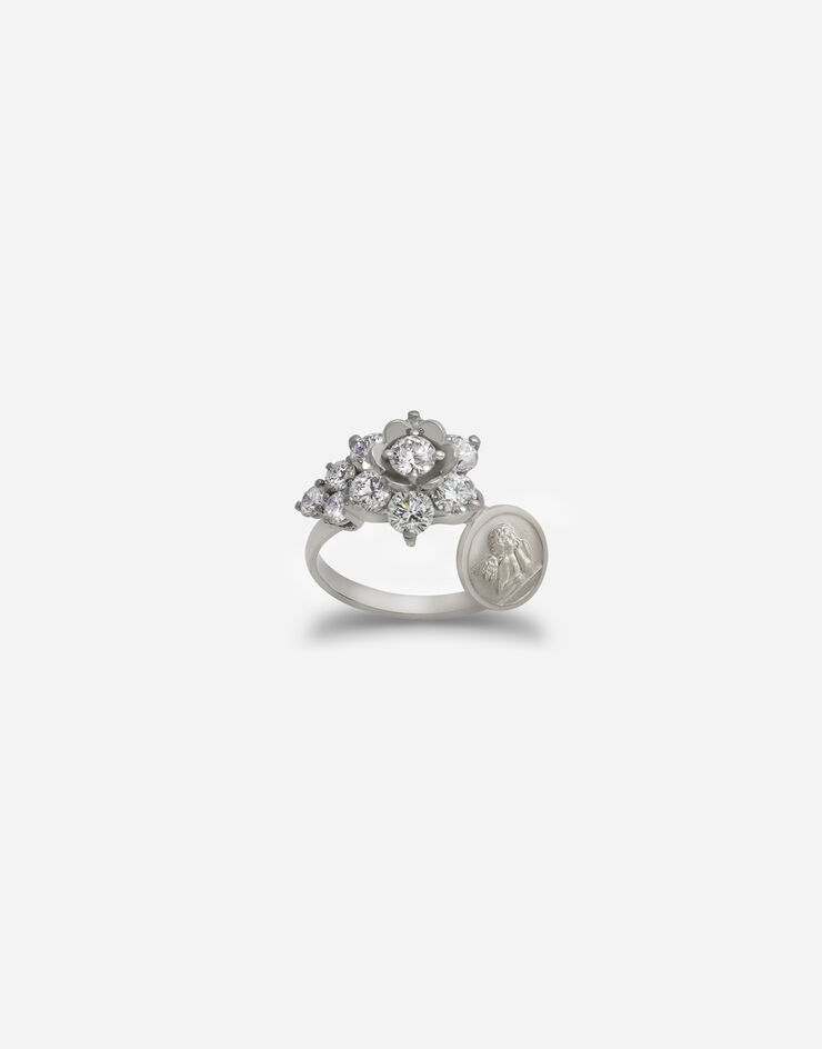 Dolce & Gabbana Sicily ring in white gold with diamonds 白金色 WRDS2KWDIAW