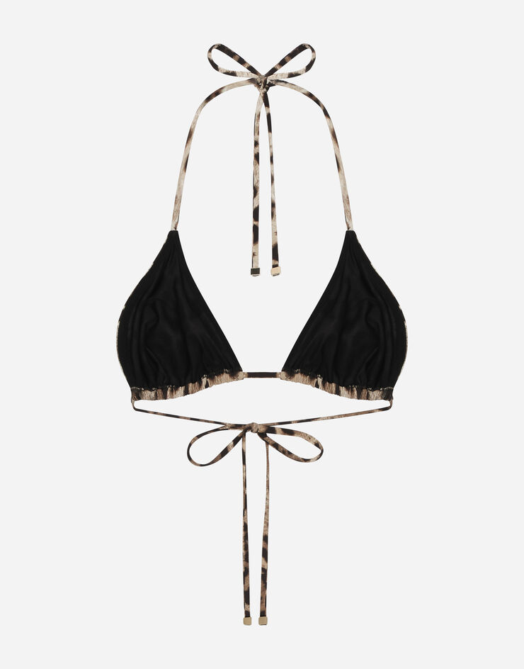 Dolce & Gabbana Leopard-print triangle bikini top 멀티 컬러 O1A00JONO11