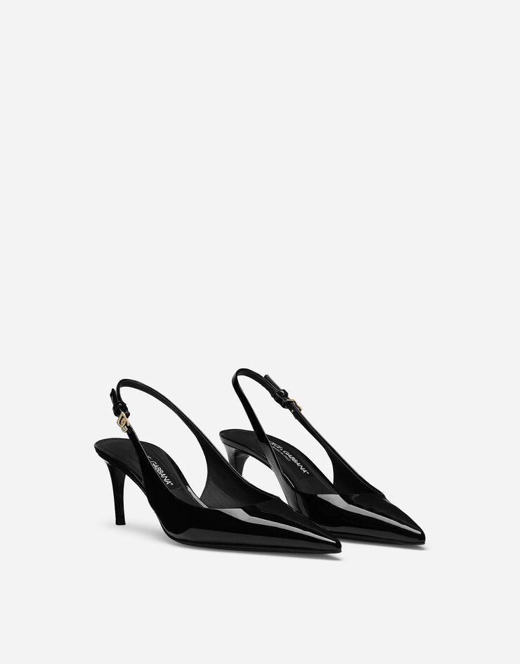 Dolce & Gabbana Patent leather slingbacks Black CG0773A1471