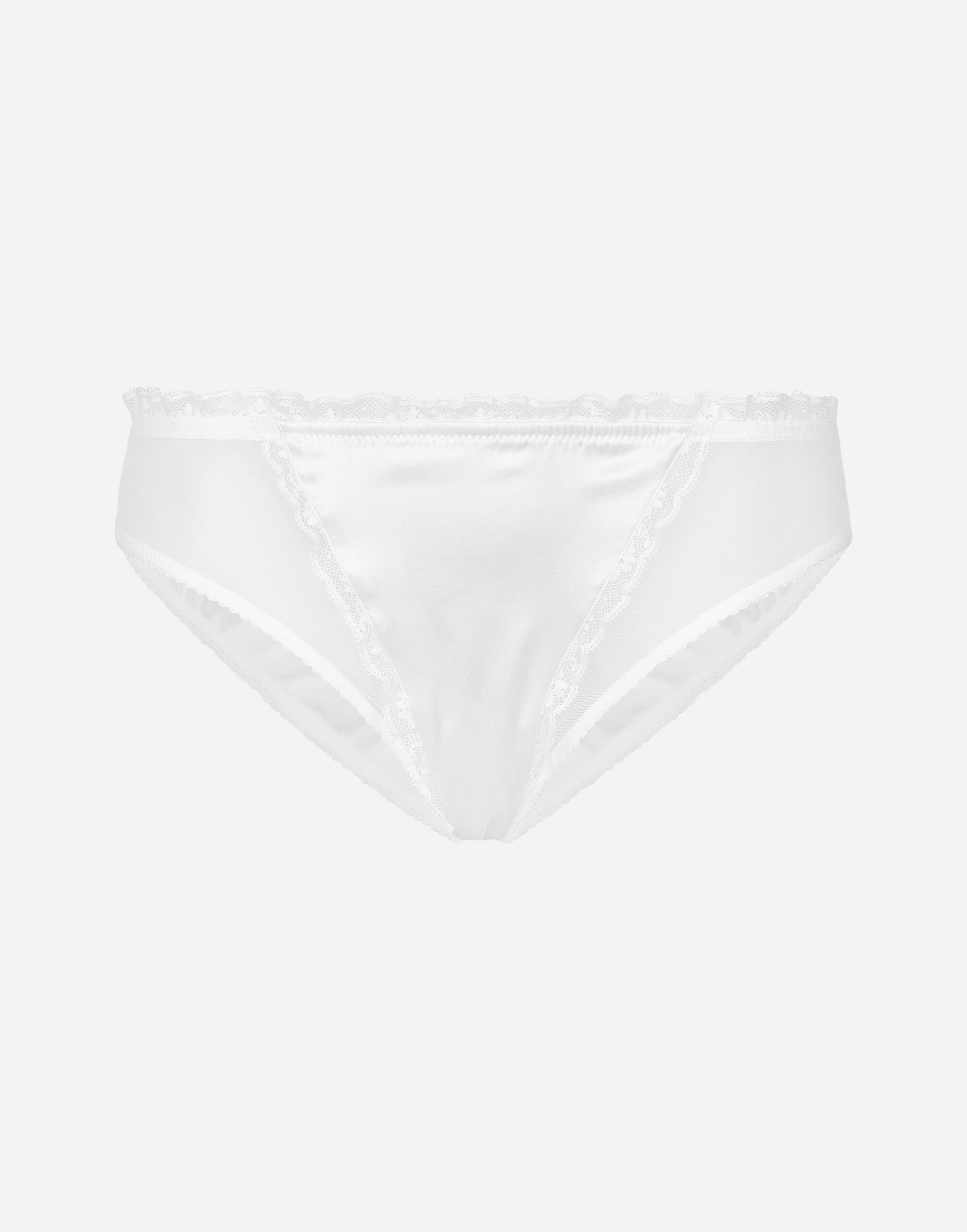 Dolce & Gabbana Tulle panties with satin White O1F45TONP15