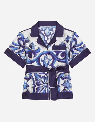 ${brand} Majolica-print twill shirt ${colorDescription} ${masterID}